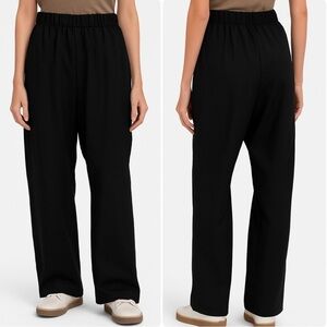 Zara Elastic Waist Slouchy Dropped Crotch Harem Pull on Pants in Black Sz M